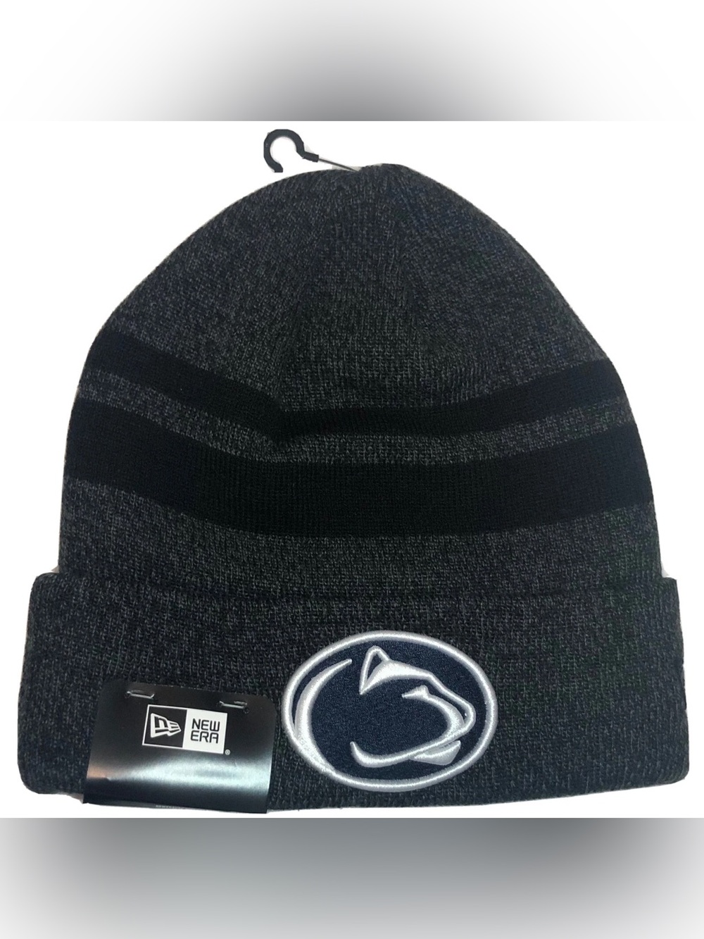 Penn State Nittany Lions New Era Black Gray Cuffed Knit Hat Beanie Adult OS NWT